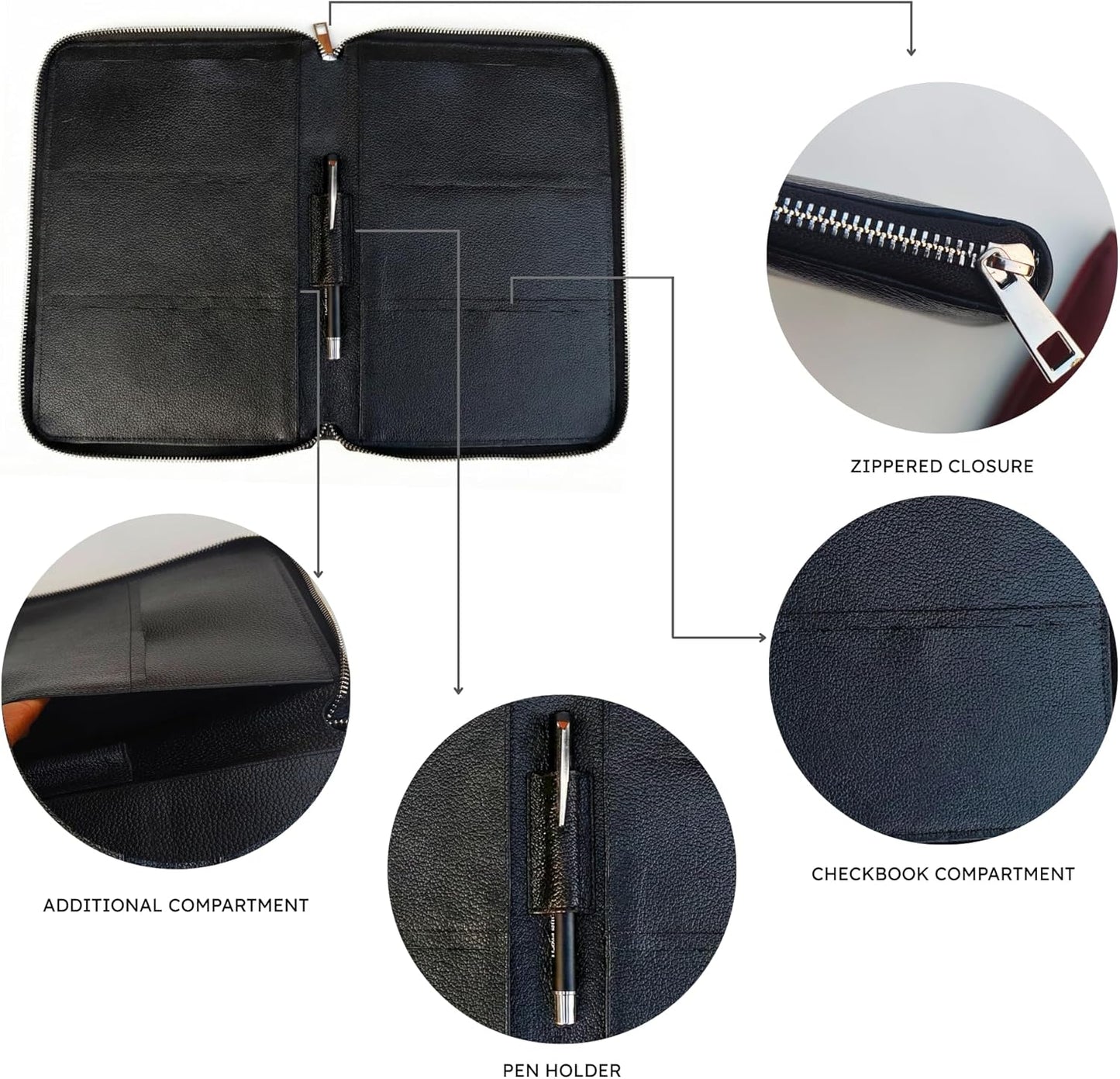 CheckBookPro™ Genuine Leather Checkbook Cover for Multiple Check Books
