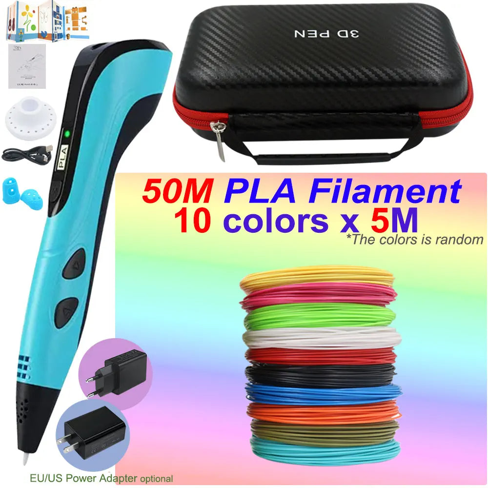 MagicPen – 3D Printing Pen for Kids LCD Display, PLA Filament & Suitcase Set
