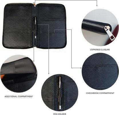 CheckBookPro™ Genuine Leather Checkbook Cover for Multiple Check Books