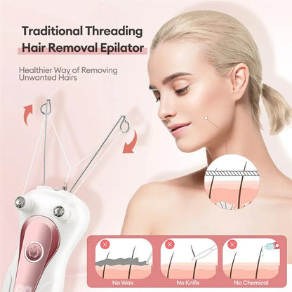 SilkThread™ - Electric Cotton Thread Facial & Body Hair Remover
