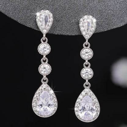 FancyearRings - Dangle Earrings with Dazzling Cubic Zirconia