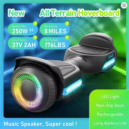 FlashRide™ - Self-Balancing Hoverboard with LED & Bluetooth
