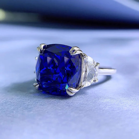 FancyRing -  Oval Cut Blue Sapphire Engagement Ring