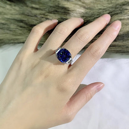 FancyRing -  Oval Cut Blue Sapphire Engagement Ring