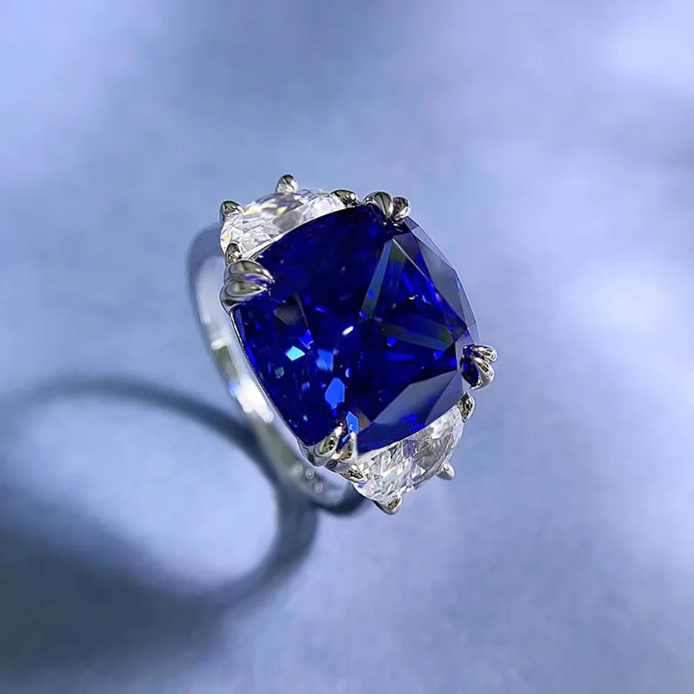 FancyRing -  Oval Cut Blue Sapphire Engagement Ring