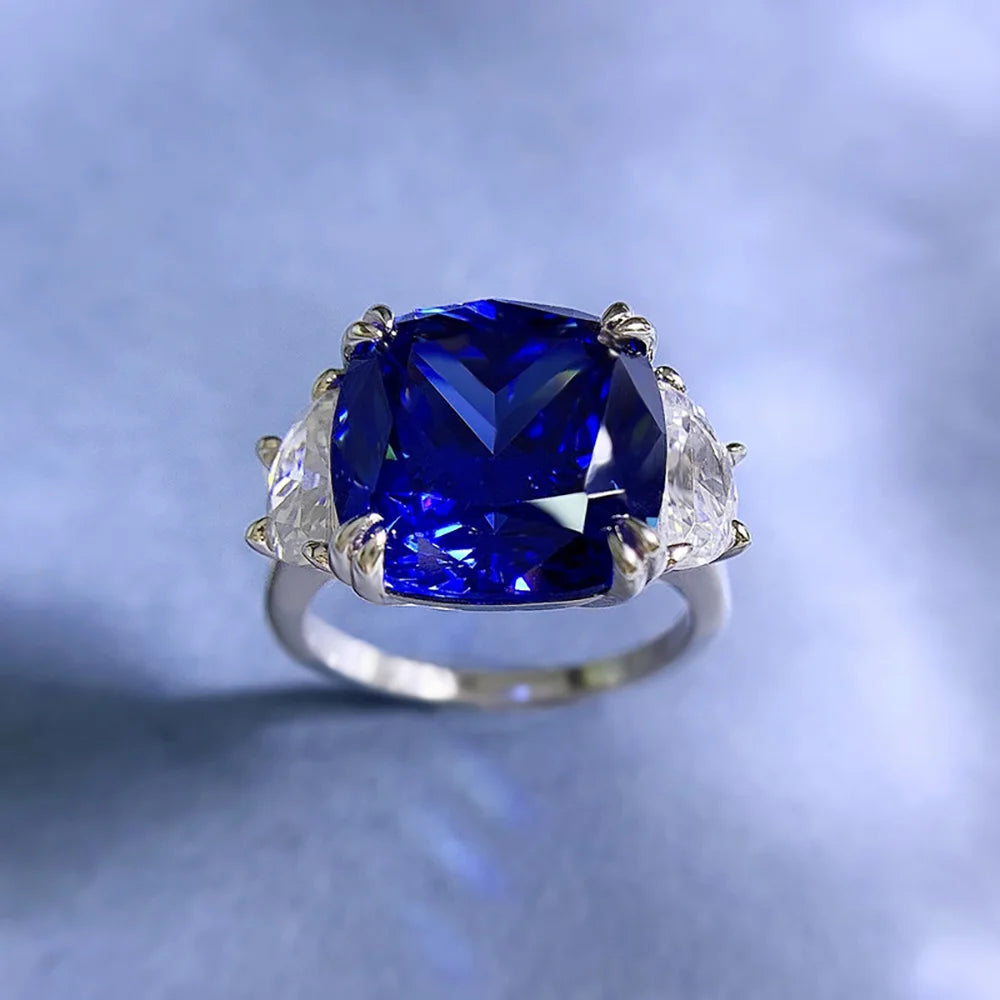 FancyRing -  Oval Cut Blue Sapphire Engagement Ring