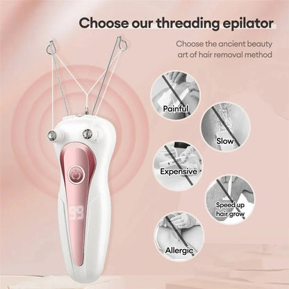 SilkThread™ - Electric Cotton Thread Facial & Body Hair Remover