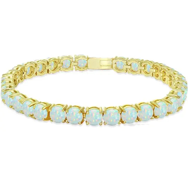 FancyNeck - Fire Opal Inlaid Fashion Bracelet